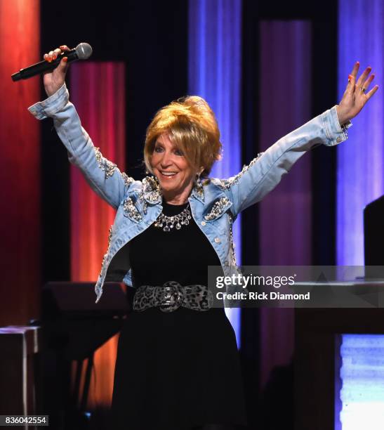 Singer/Songwriter & 50 year member of The Opry Jeannie Seely performs during Grand Ole Opry Total Eclipse 2017 Special Sunday Night Show at Grand Ole...