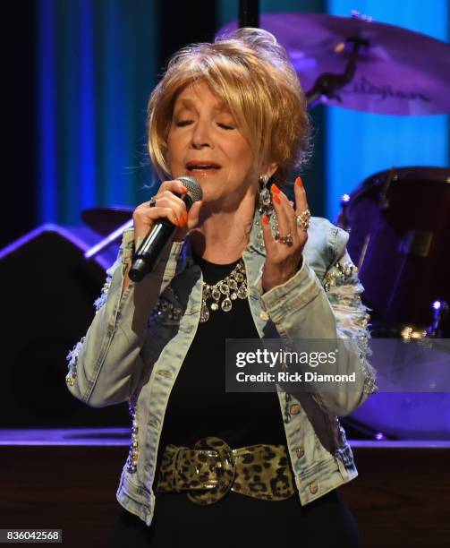 Singer/Songwriter & 50 year member of The Opry Jeannie Seely performs during Grand Ole Opry Total Eclipse 2017 Special Sunday Night Show at Grand Ole...