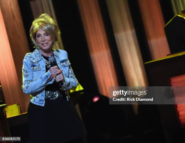 Singer/Songwriter & 50 year member of The Opry Jeannie Seely performs during Grand Ole Opry Total Eclipse 2017 Special Sunday Night Show at Grand Ole...