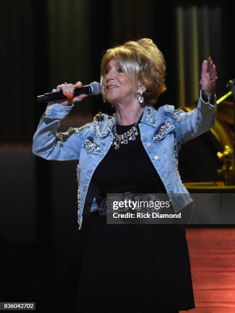 Singer/Songwriter & 50 year member of The Opry Jeannie Seely performs during Grand Ole Opry Total Eclipse 2017 Special Sunday Night Show at Grand Ole...