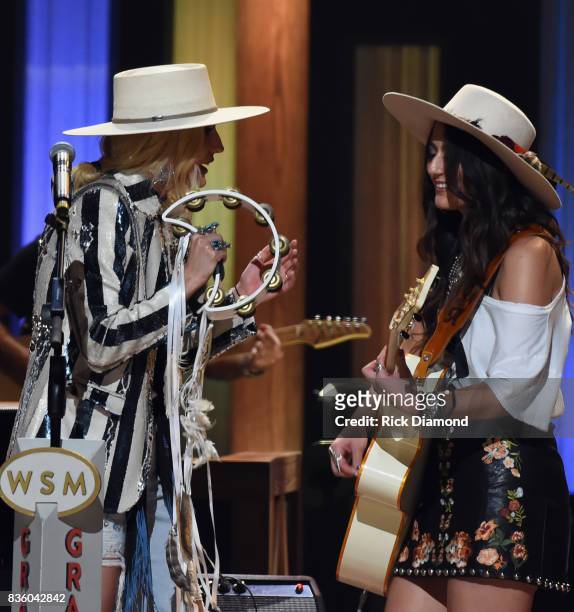 The Sisterhood are Ruby Stewart and Alyssa Bonagura make their debut during Grand Ole Opry Total Eclipse 2017 Special Sunday Night Show at Grand Ole...