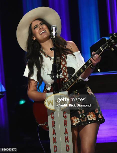 The Sisterhood" band member Alyssa Bonagura makes her debut during Grand Ole Opry Total Eclipse 2017 Special Sunday Night Show at Grand Ole Opry...