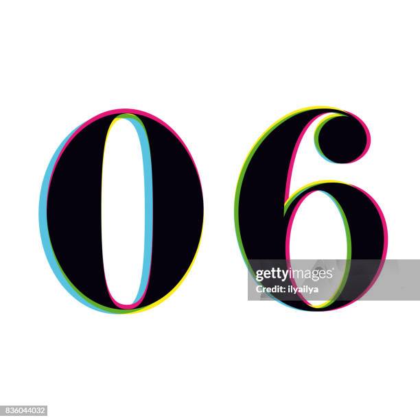 Number 06 Zero Logo High Res Illustrations - Getty Images