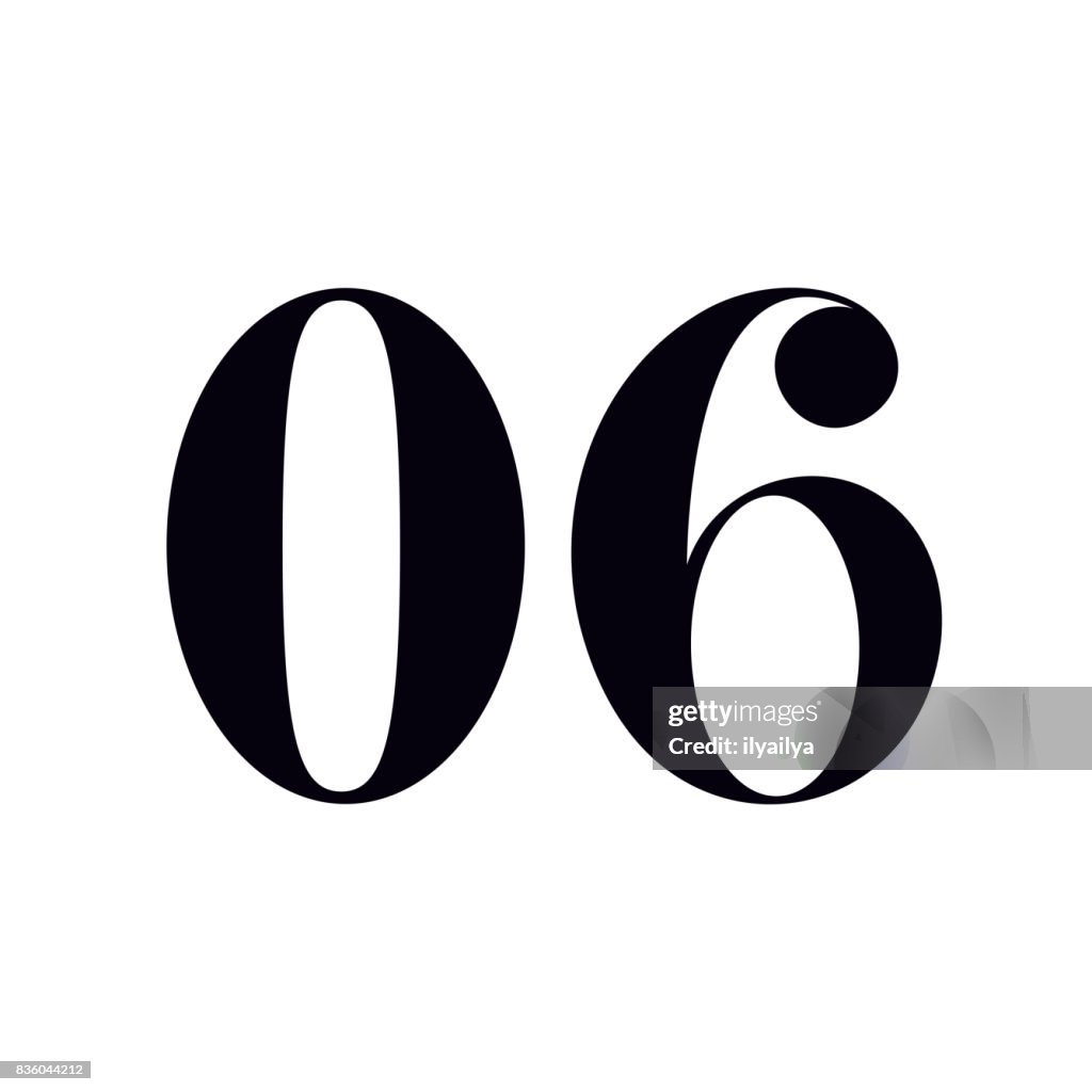 Format 06 06 Number Print Design High-Res Vector Graphic - Getty Images