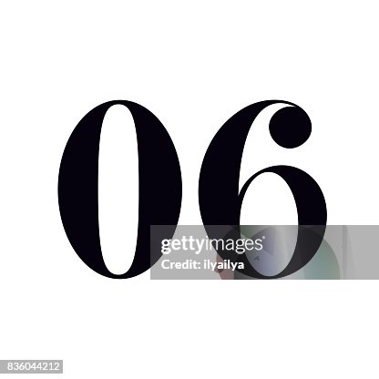 Format 06 06 Number Print Design High-Res Vector Graphic - Getty Images