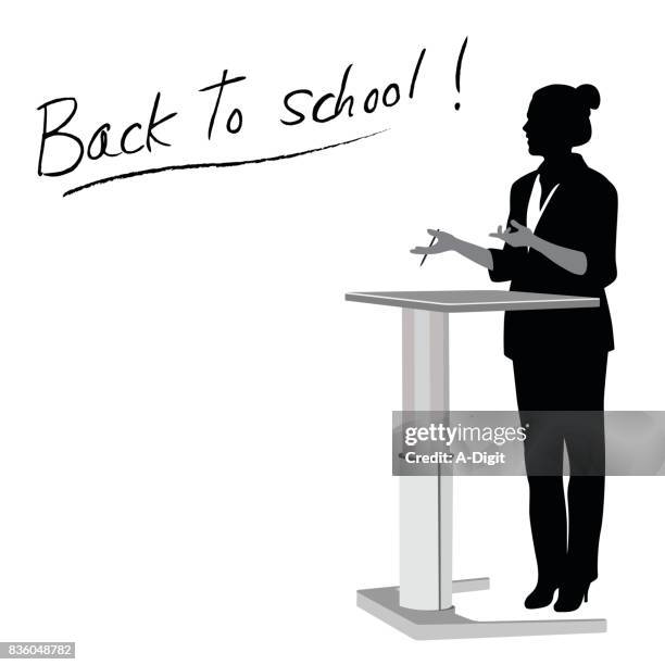 first lectures school - hair bun stock illustrations
