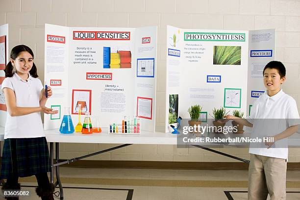 science fair - school science project foto e immagini stock
