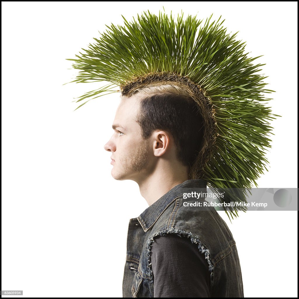 Man with a mohawk