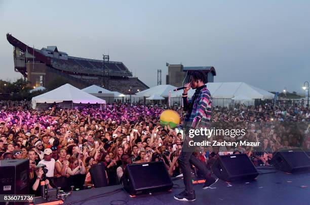 Playboi Carti performs at 2017 Billboard HOT 100 Music Festival at Northwell Health at Jones Beach Theater on August 20, 2017 in Wantagh, New York.