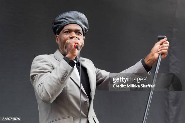 Vocalist Arthur 'Gaps' Hendrickson of The Selecter performs at The Greek Theater on August 20, 2017 in Berkeley, California.