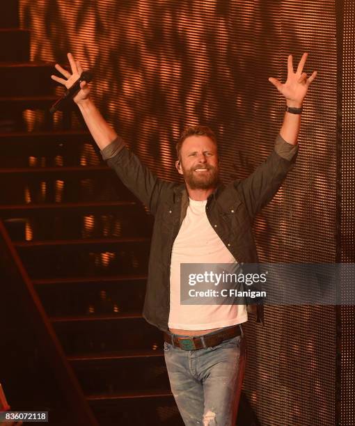 Dierks Bentley performs during his 'What The Hell' world tour at Shoreline Amphitheatre on August 20, 2017 in Mountain View, California.