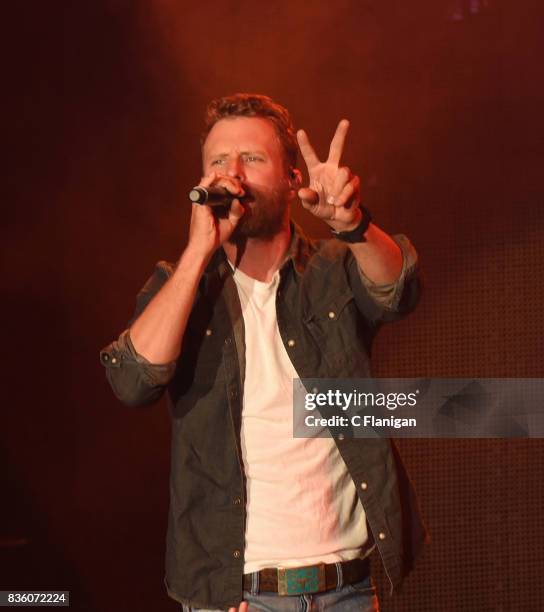 Dierks Bentley performs during his 'What The Hell' world tour at Shoreline Amphitheatre on August 20, 2017 in Mountain View, California.