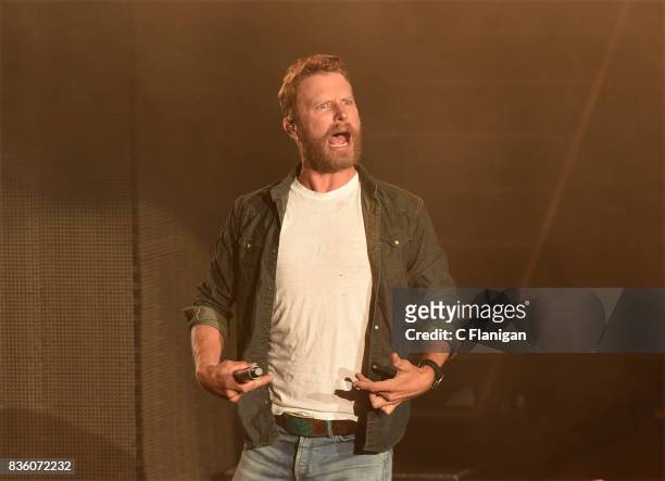Dierks Bentley performs during his 'What The Hell' world tour at Shoreline Amphitheatre on August 20, 2017 in Mountain View, California.
