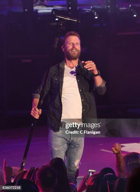 Dierks Bentley performs during his 'What The Hell' world tour at Shoreline Amphitheatre on August 20, 2017 in Mountain View, California.