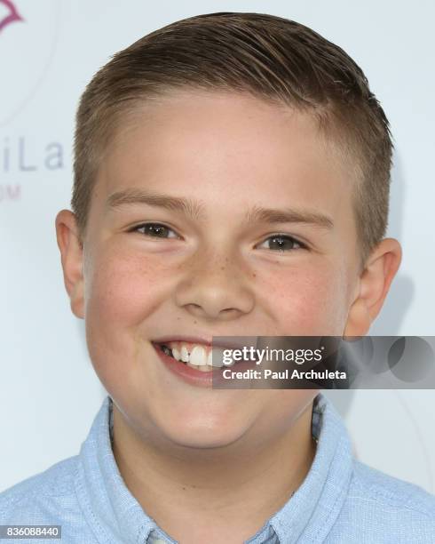 Actor Jet Jurgensmeyer attends the ShangriLa global launch and pop-up store on August 20, 2017 in Beverly Hills, California.