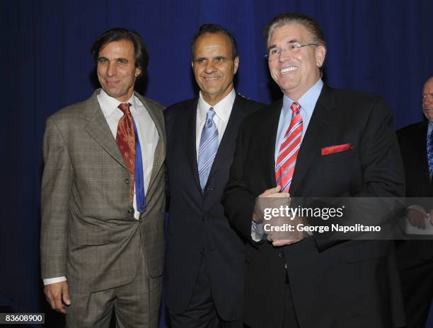 Sirius radio sports talk host Chris "Mad Dog" Russo. Los Angeles Dodgers manager Joe Torre and WFAN sports talk host Mike Francesa attend the 6th...