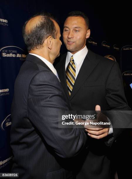 Former New York Yankees manager and current Los Angeles Dodgers manager Joe Torre and New York Yankees captain Derek Jeter attend the 6th annual Joe...
