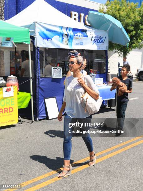 Jazmyn Simon is seen on August 20, 2017 in Los Angeles, California.