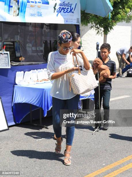 Jazmyn Simon is seen on August 20, 2017 in Los Angeles, California.