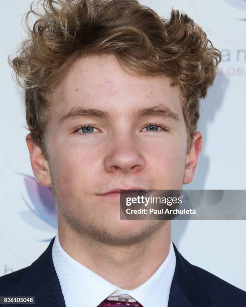 Actor Justin Ellings attends the ShangriLa global launch and pop-up store on August 20, 2017 in Beverly Hills, California.