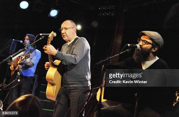 Musicians Ben Gibbard , Pete Townshend and Mark Oliver Everett perform at Rachel Fuller's "In The Attic", presented by Best Buy, at the Troubador on...