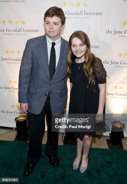 Actors Spencer Breslin and Abigail Breslin pose for a photo at the 2nd Annual Jane Goodall Institute Global Leadership Awards at the Ronald Reagan...