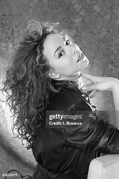 American vocalist Mariah Carey poses for photographs, New York, New York, circa 1991.