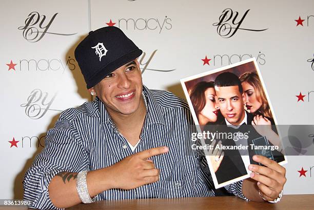 Daddy Yankee launches a new fragrance at Macys At Miami International Mall on November 8, 2008 in Miami.