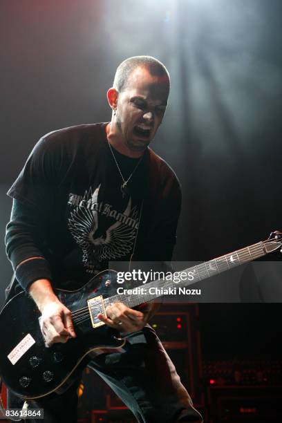 Mark Tremonti of Alter Bridge performs at Brixton Academy on November 8, 2008 in London, England.