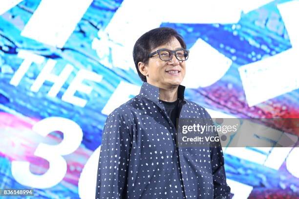 Actor Jackie Chan attends "The Foreigner" press conference on August 21, 2017 in Beijing, China.