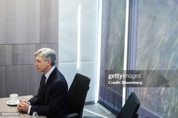 Steve Cornell, co-chief executive officer of Sasol Ltd., pauses during an interview at the company's headquarters in Johannesburg, South Africa, on...