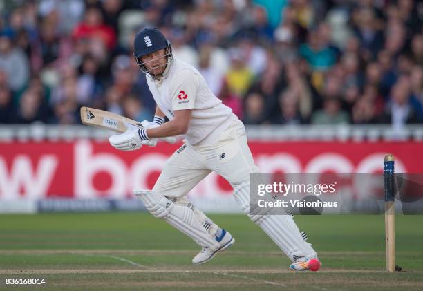 Jonny Bairstow of England batting during day two of the 1st Investec test match between England and West Indies at Edgbaston Cricket Ground on August...