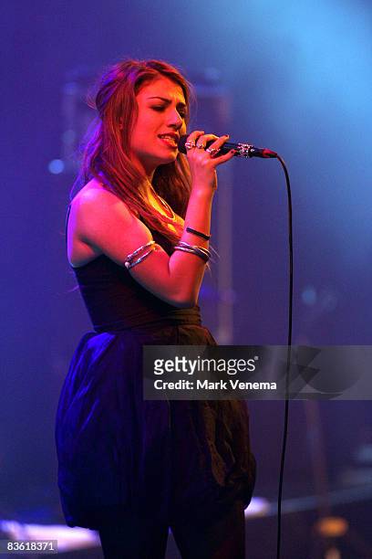 Australian singer Gabriella Cilmi performs live at Paradiso on November 9, 2008 in Amsterdam, Netherlands.
