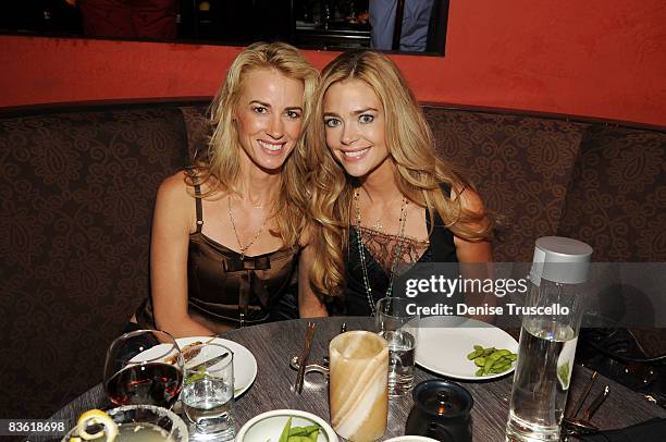 Michelle McLaughlin and her sister Denise Richards dine at Tao bistro's three year anniversary celebration in The Venetian Hotel and Casino Resort on...