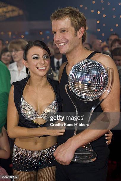 Luda Kroitor and Luke Jacobz arrive for the grand final event for "Dancing With The Stars 2008" at the Channel Seven studios on November 8, 2008 in...
