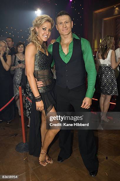 Natalie Lowe and Danny Green at the grand final event for "Dancing With The Stars 2008" at the Channel Seven studios on November 8, 2008 in...