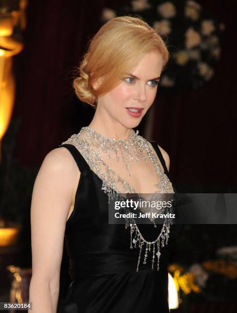 Actress Nicole Kidman attends the 80th Annual Academy Awards at the Kodak Theatre on February 24, 2008 in Los Angeles, California.