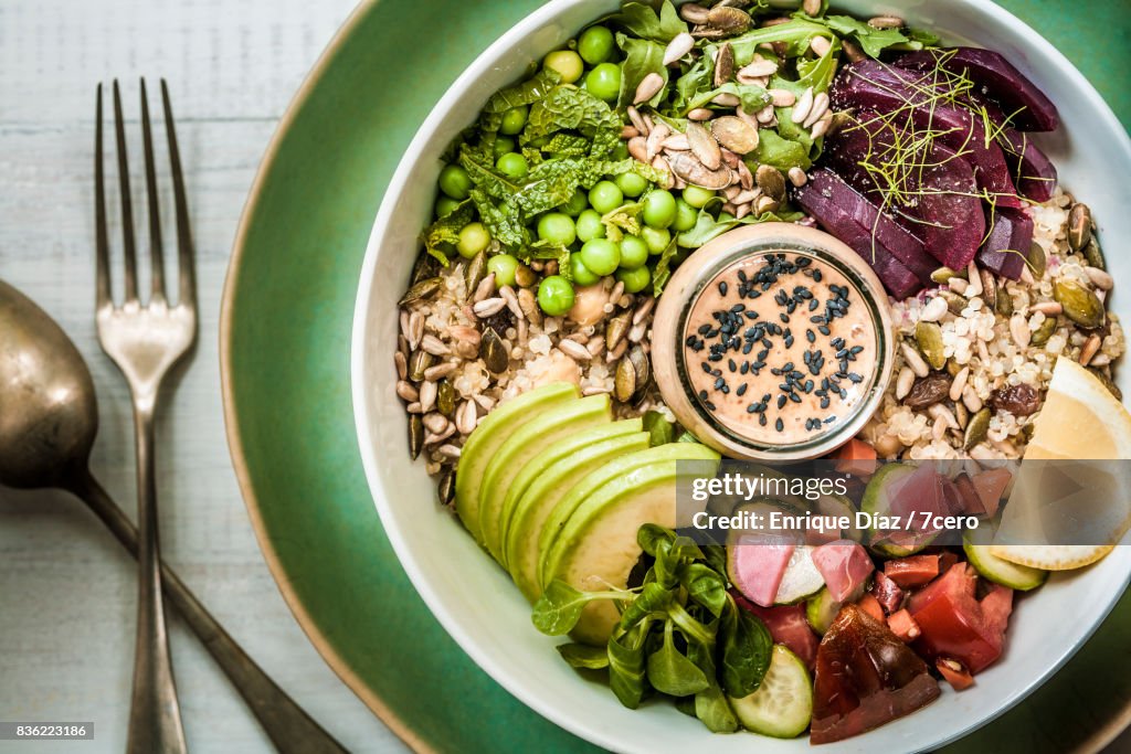 Grain Bowl with Peanut Sauce