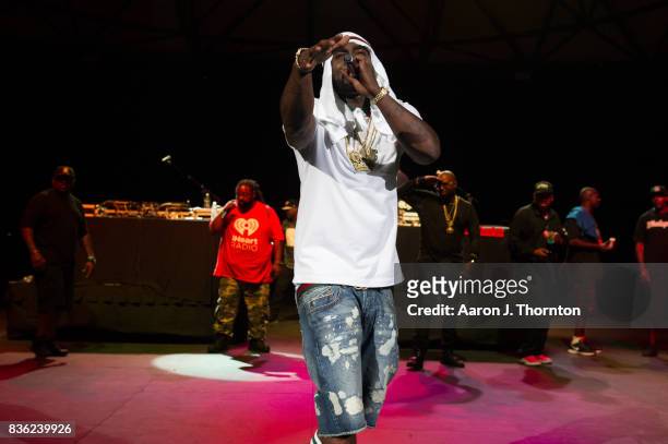 Young Buck performs on stage at Chene Park on August 20, 2017 in Detroit, Michigan.