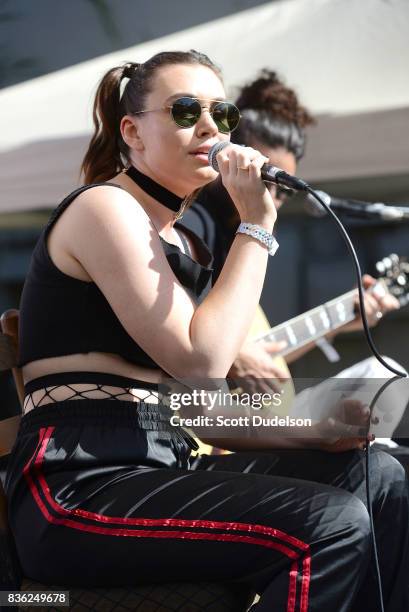 Singer Sophie Tweed Simmons performs onstage during the GIRL CULT Festival at The Fonda Theatre on August 20, 2017 in Los Angeles, California.