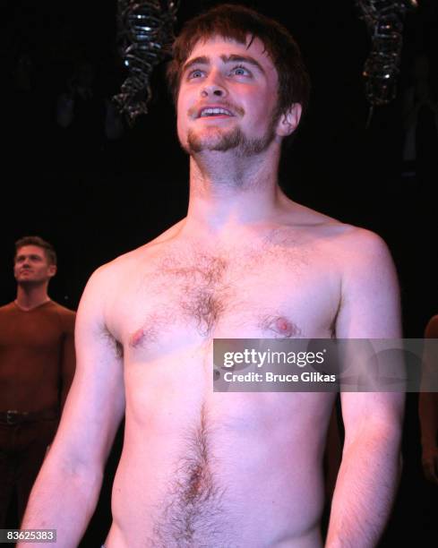 Daniel Radcliffe takes his Opening Night bow in "Equus" on Broadway at the Broadhurst Theatre on September 25, 2008 in New York City.