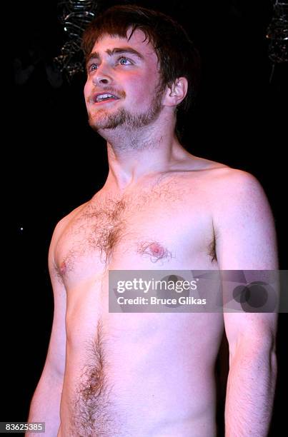 Daniel Radcliffe takes his Opening Night bow in "Equus" on Broadway at the Broadhurst Theatre on September 25, 2008 in New York City.