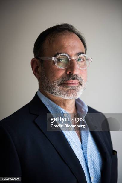 Tom DeRosa, chief executive officer of Welltower Inc., stands for a photograph in a mock Manhattan apartment for senior residents at an industrial...