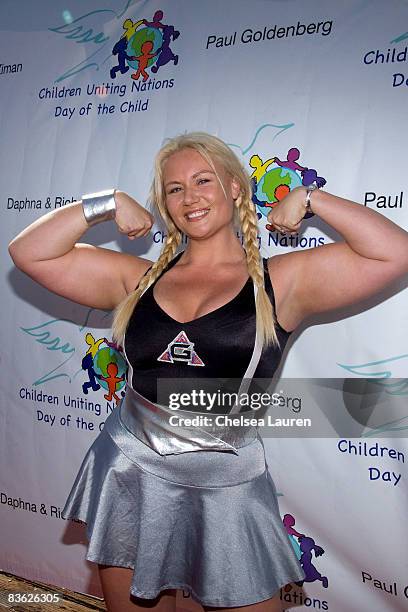 American Gladiator Robin "Helga" Coleman attends the 10th Annual Day Of the Child at The Santa Monica Pier on November 9, 2008 in Santa Monica,...