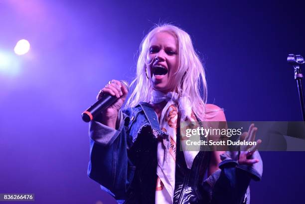 Singer Lauren Bennett of G.R.L performs onstage during the GIRL CULT Festival at The Fonda Theatre on August 20, 2017 in Los Angeles, California.