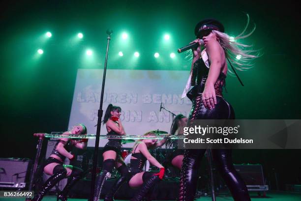 Singer Lauren Bennett of G.R.L performs onstage during the GIRL CULT Festival at The Fonda Theatre on August 20, 2017 in Los Angeles, California.