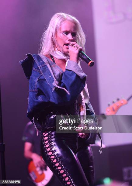 Singer Lauren Bennett of G.R.L performs onstage during the GIRL CULT Festival at The Fonda Theatre on August 20, 2017 in Los Angeles, California.