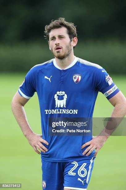 Jak McCourt of Chesterfield in action during the Reserve Match between Northampton Town and Chesterfield at Moulton College on August 21, 2017 in...