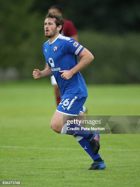 Jak McCourt of Chesterfield in action during the Reserve Match between Northampton Town and Chesterfield at Moulton College on August 21, 2017 in...