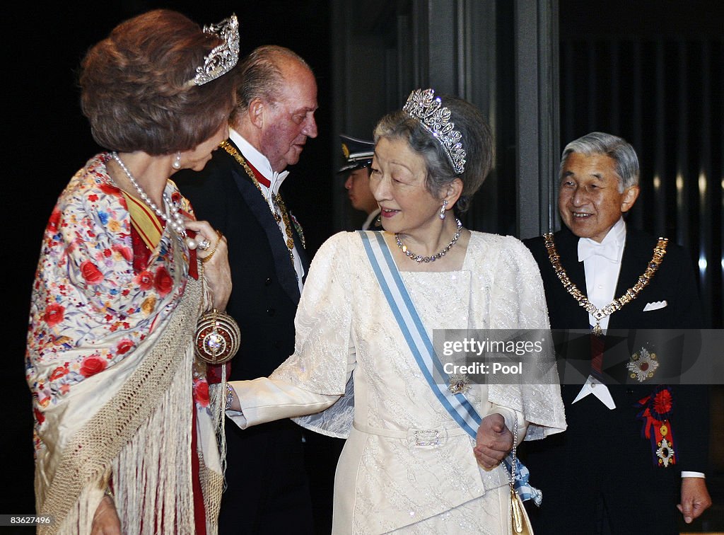 King Juan Carlos And Queen Sofia Of Spain Visit Japan - Day 2